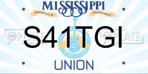 S41TGI Mississippi License Plate