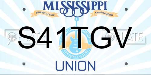 S41TGV Mississippi License Plate