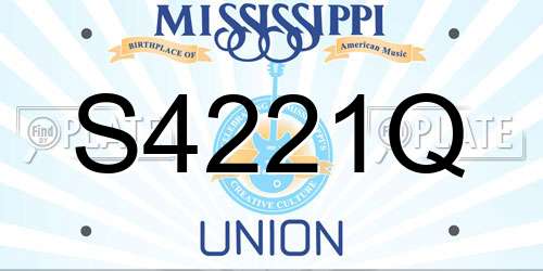 S4221Q Mississippi License Plate