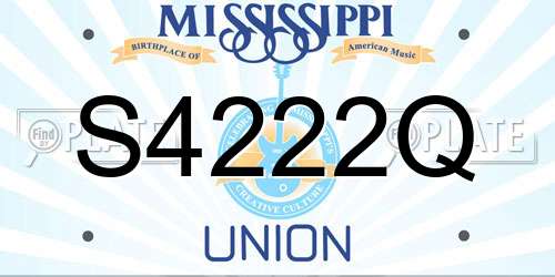 S4222Q Mississippi License Plate