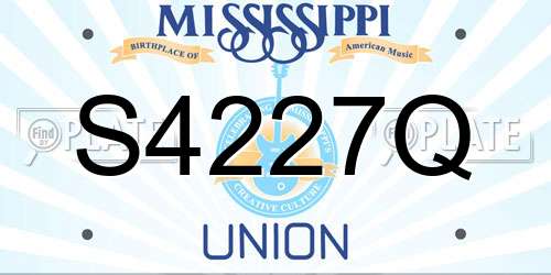 S4227Q Mississippi License Plate