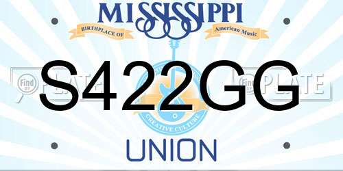 S422GG Mississippi License Plate