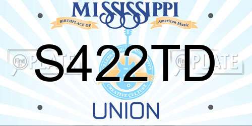 S422TD Mississippi License Plate