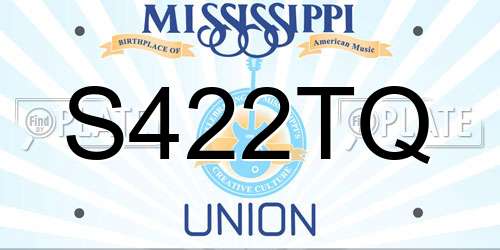 S422TQ Mississippi License Plate