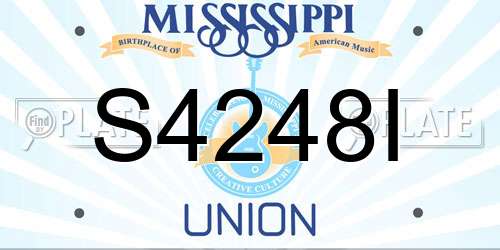 S4248I Mississippi License Plate