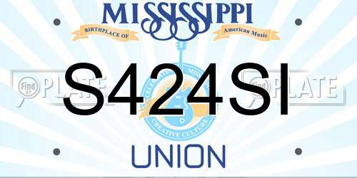 S424SI Mississippi License Plate