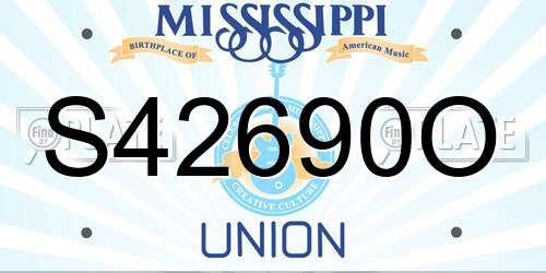 S42690O Mississippi License Plate