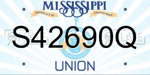 S42690Q Mississippi License Plate