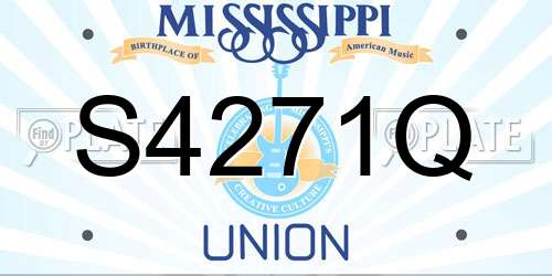 S4271Q Mississippi License Plate