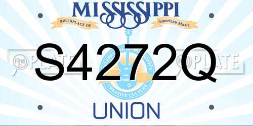 S4272Q Mississippi License Plate