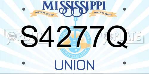 S4277Q Mississippi License Plate