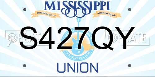 S427QY Mississippi License Plate