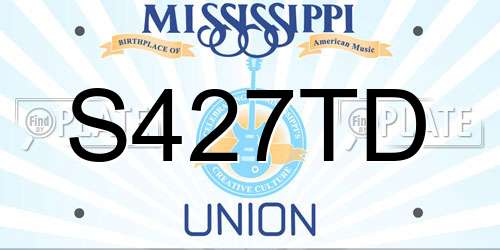 S427TD Mississippi License Plate