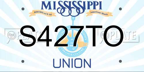 S427TO Mississippi License Plate