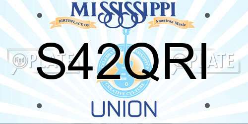 S42QRI Mississippi License Plate