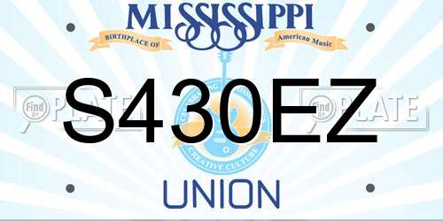 S430EZ Mississippi License Plate