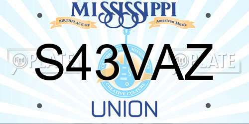 S43VAZ Mississippi License Plate