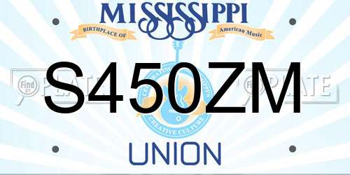 S450ZM Mississippi License Plate
