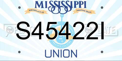 S45422I Mississippi License Plate