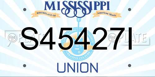S45427I Mississippi License Plate