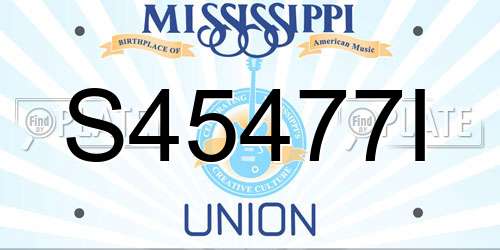 S45477I Mississippi License Plate
