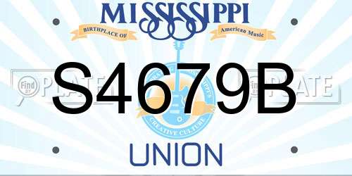 S4679B Mississippi License Plate