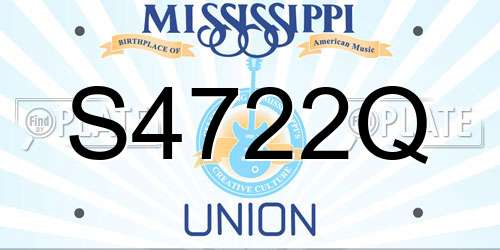 S4722Q Mississippi License Plate