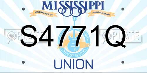 S4771Q Mississippi License Plate