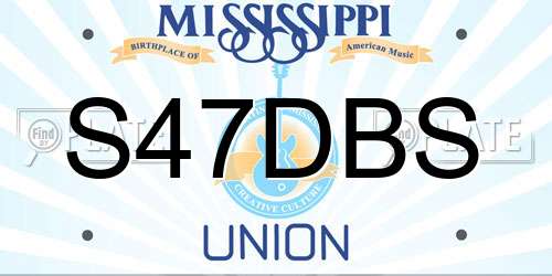 S47DBS Mississippi License Plate