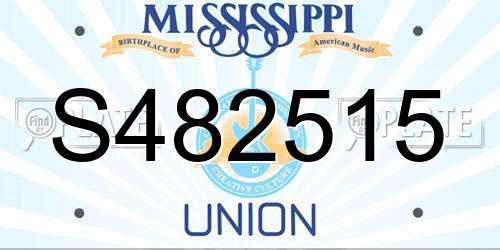 S482515 Mississippi License Plate