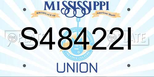 S48422I Mississippi License Plate