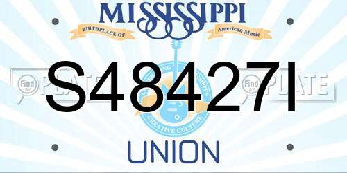 S48427I Mississippi License Plate