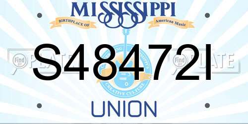 S48472I Mississippi License Plate