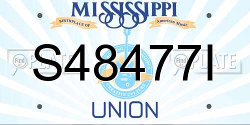 S48477I Mississippi License Plate