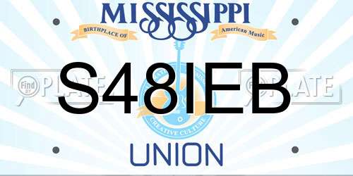 S48IEB Mississippi License Plate
