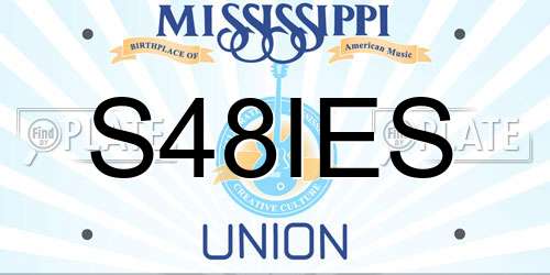 S48IES Mississippi License Plate