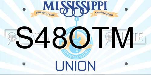 S48OTM Mississippi License Plate