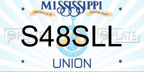 S48SLL Mississippi License Plate