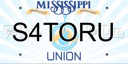 S4TORU Mississippi License Plate