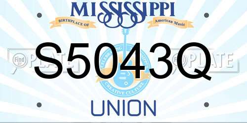 S5043Q Mississippi License Plate