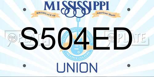 S504ED Mississippi License Plate