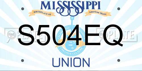 S504EQ Mississippi License Plate