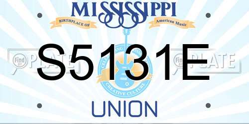 S5131E Mississippi License Plate
