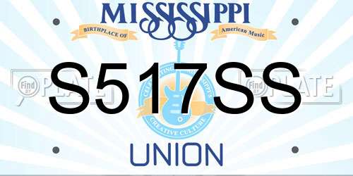 S517SS Mississippi License Plate