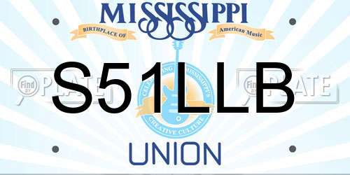 S51LLB Mississippi License Plate