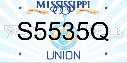 S5535Q Mississippi License Plate