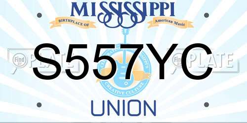 S557YC Mississippi License Plate