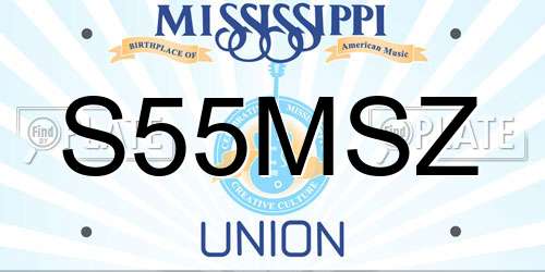 S55MSZ Mississippi License Plate