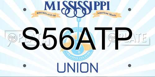 S56ATP Mississippi License Plate