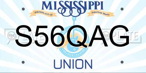 S56QAG Mississippi License Plate